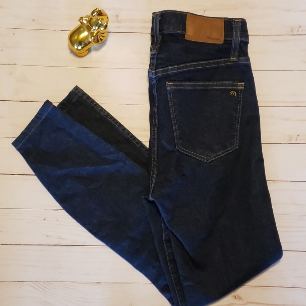 Madewell high rise dark wash skinny Jeans